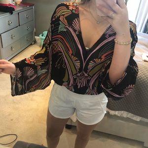 Free people mesh flow sleeve top